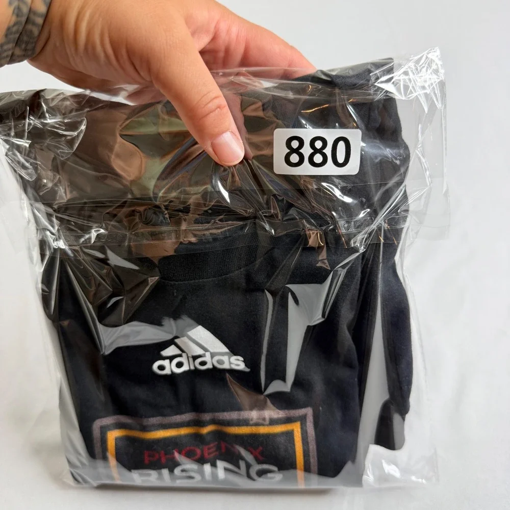 Adidas Phoenix Rising FC Mens XL Black Graphic T-Shirt Soccer Fan Tee New Tag